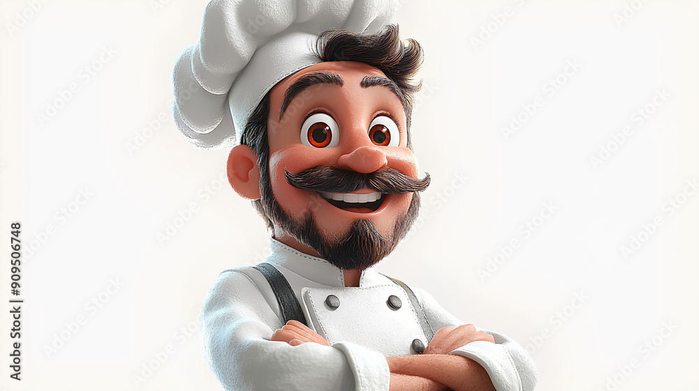 cartoon character of a chef, white background cartoon character of a chef, white background