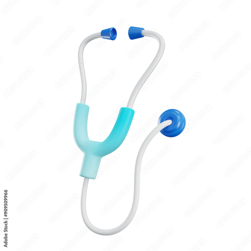white stethoscope 3d illustration white stethoscope 3d illustration