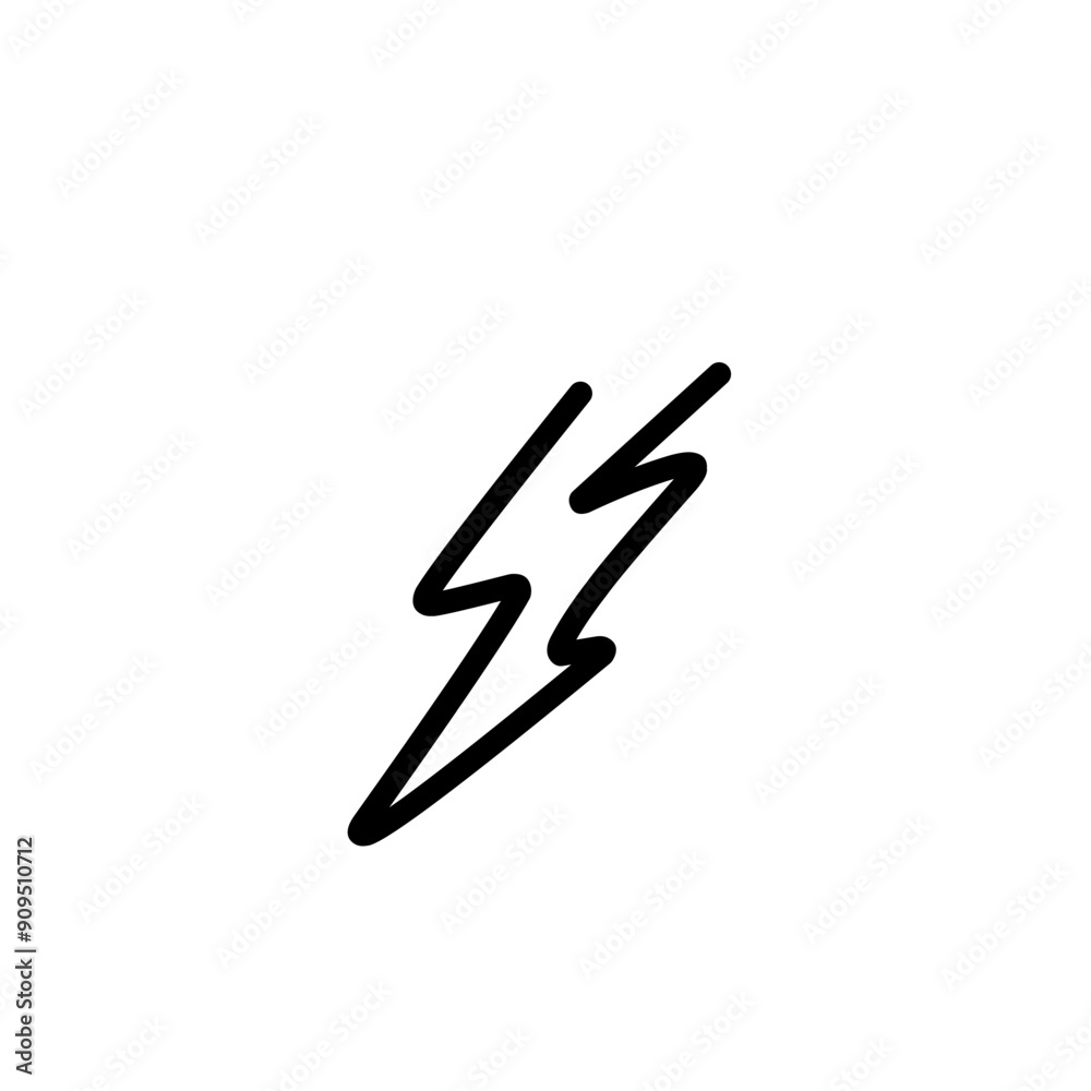 hand drawn lightning icon hand drawn lightning icon