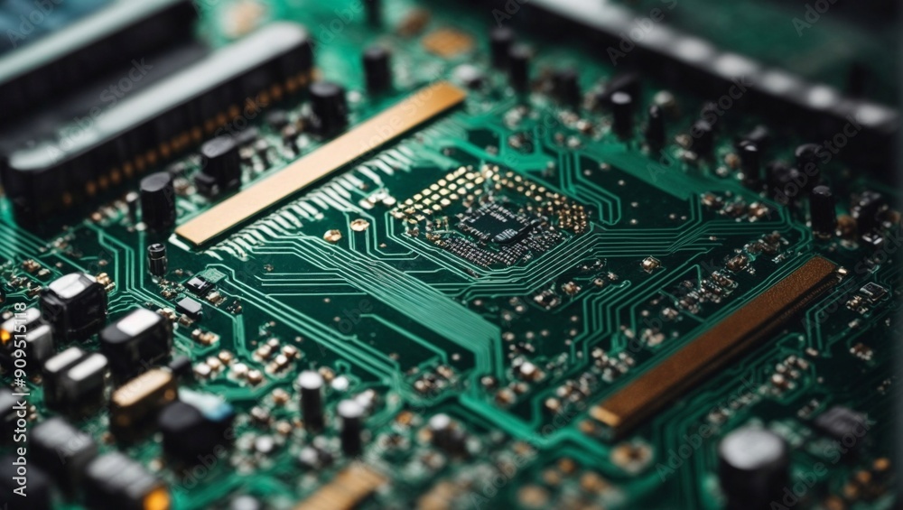 Digital Brain: Intricate Circuitry of a Modern Motherboard Digital Brain: Intricate Circuitry of a Modern Motherboard
