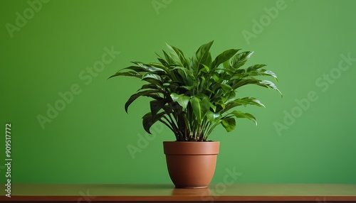 plants against green wall background7 photo