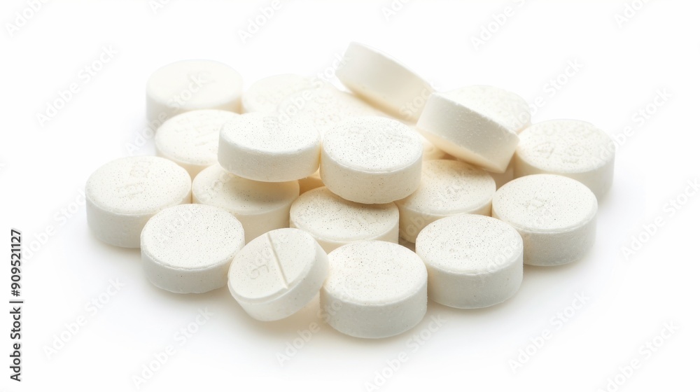 Pills Isolated. Medicine Tablet on White Background for Pharmacy and Health Concept Pills Isolated. Medicine Tablet on White Background for Pharmacy and Health Concept