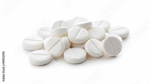 Pills Isolated: Medicine Tablet for Pharmacy on White Background