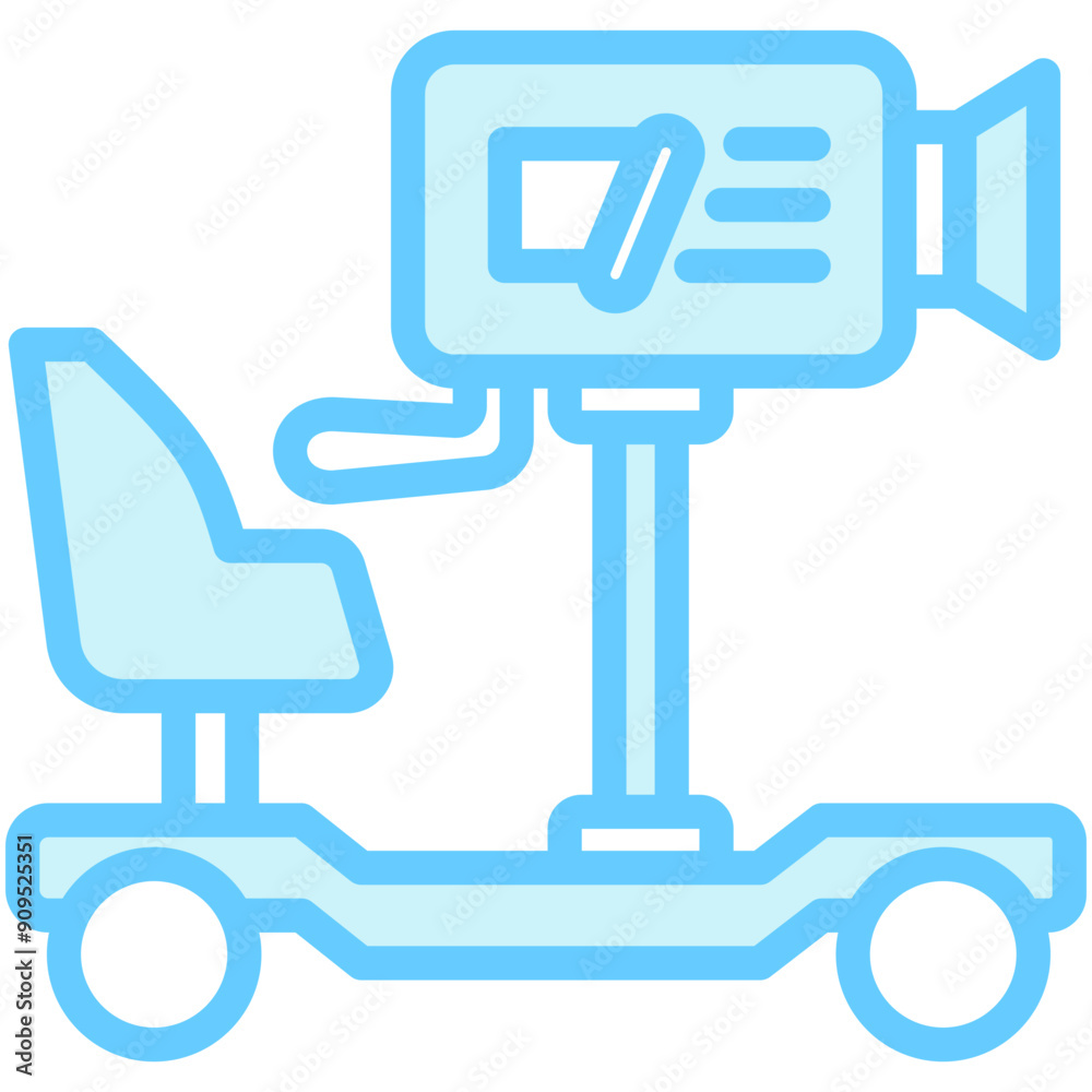 Dolly Track dual tone blue color icon, related to movie and cinema theme. Use for modern concept, UI or UX kit, web and app development. Dolly Track dual tone blue color icon, related to movie and cinema theme. Use for modern concept, UI or UX kit, web and app development.
