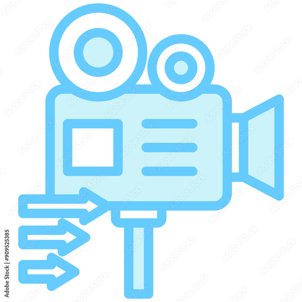 Φωτογραφία Movie Marathon dual tone blue color icon, related to movie and cinema theme