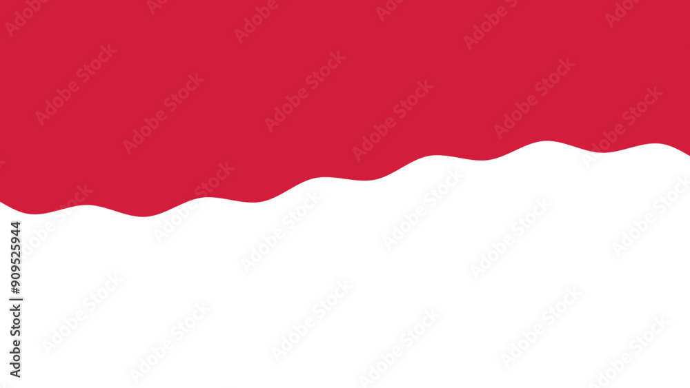 Indonesian flag, red wavy line above white background suitable for digital design projects, brochure covers, website headers, modern backgrounds, abstract graphics. Indonesian flag, red wavy line above white background suitable for digital design projects, brochure covers, website headers, modern backgrounds, abstract graphics.
