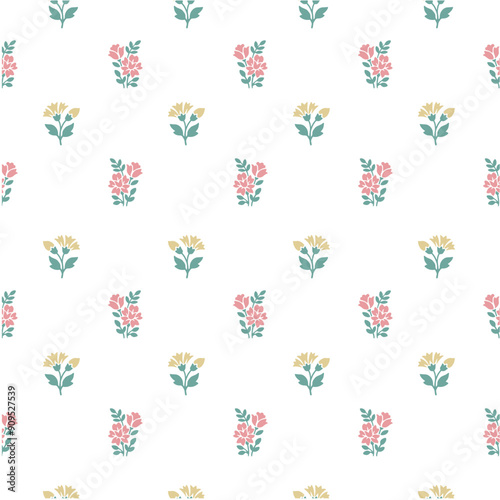 small floral pattern ditsy flower pattern flower repeat floral vector file block print boho flower