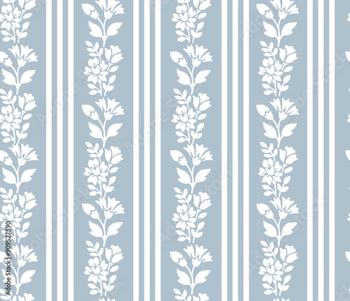 Floral stripe pattern boho flower repeat vintage flower design stripe flower small flower ditsy floral repeat vector file