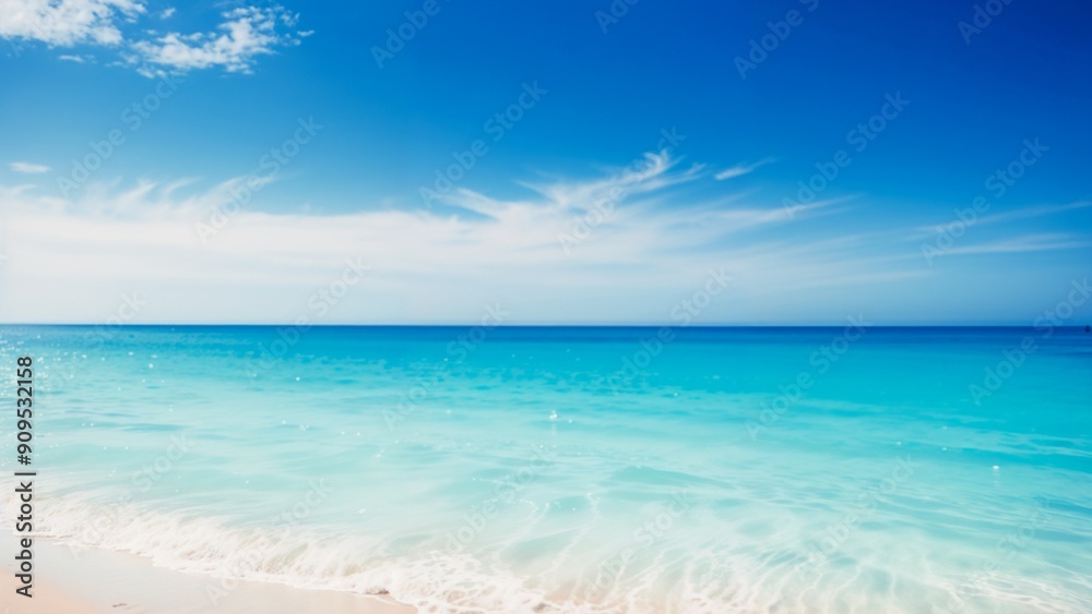 Beautiful tropical beach with white sand and clear blue water, epitomizing a perfect paradise getaway. Beautiful tropical beach with white sand and clear blue water, epitomizing a perfect paradise getaway.