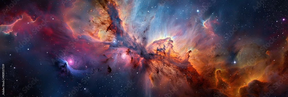 colorful nebula in outer space colorful nebula in outer space