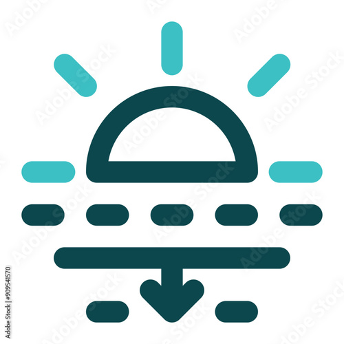 sunset icon for illustartion