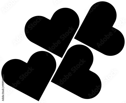 4 heart shape collage photo vector template. frame of picture moodboard design.