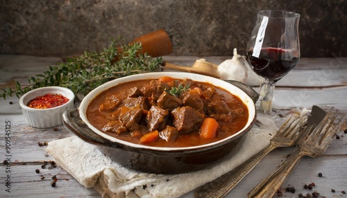 Delicious Pašticada: Braised Beef Stew Cooked in Red Wine and Spices photo