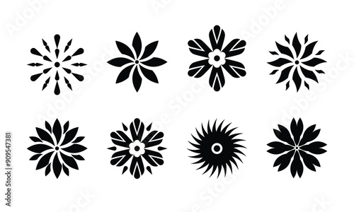 flower set icon art. flower icons. vector icons flower