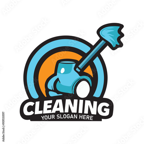 cleaning construction  janitorial commercial pressure wash and cleaning service logo design unique new vector eps jpeg for your company or business