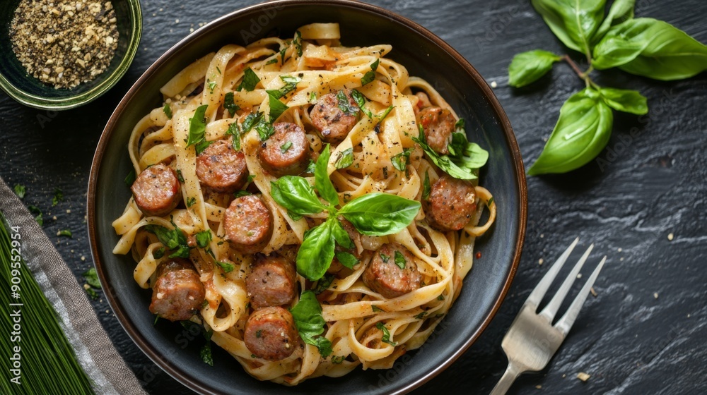 Flavorful Sausage and Fennel Pasta: Quick & Organic Delight with Fresh Herbs Flavorful Sausage and Fennel Pasta: Quick & Organic Delight with Fresh Herbs