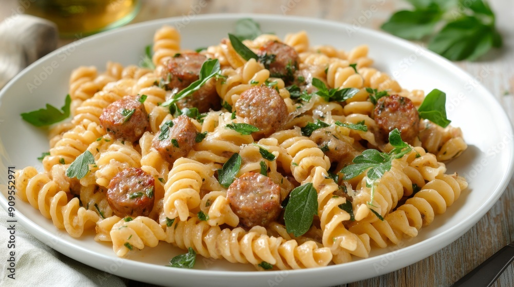 Flavorful Sausage and Fennel Pasta with Fresh Herbs, Organic and Quick Recipe for a Delightful Meal Flavorful Sausage and Fennel Pasta with Fresh Herbs, Organic and Quick Recipe for a Delightful Meal