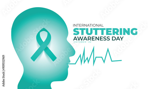 International Stuttering Awareness Day. background, banner, card, poster, template. Vector illustration.