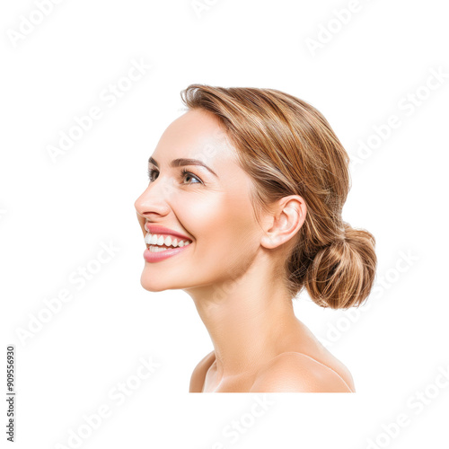 A Woman With A Beautiful Smile, Turning Her Head