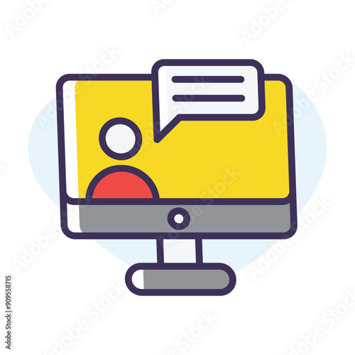 Online tutoring vector icon