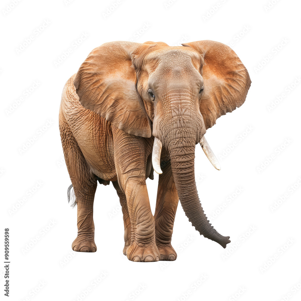 Fototapeta premium An African Elephant Clipped For A Perfect Silhouette