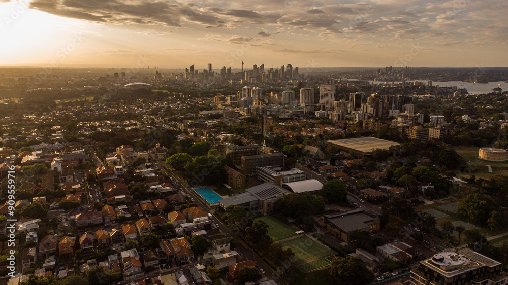 Εκτύπωση καμβά sunset, Sydney harbor, New South Wales, Australia