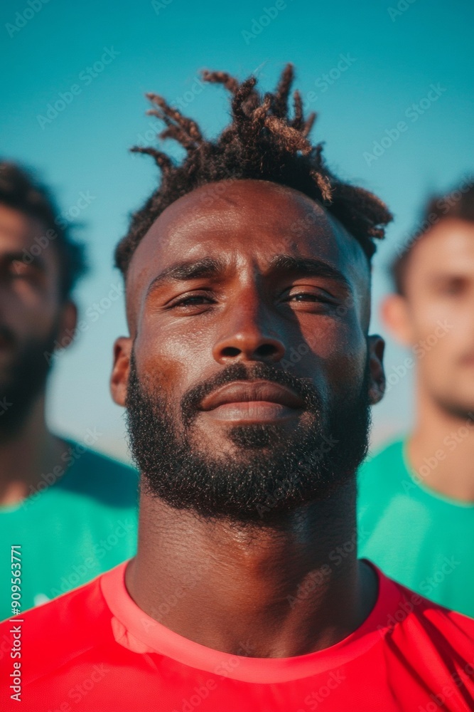 Diverse Refugee Athletes Training Together at Modern Facility - Determined and Hopeful Mood Highlighting Resilience Diverse Refugee Athletes Training Together at Modern Facility - Determined and Hopeful Mood Highlighting Resilience