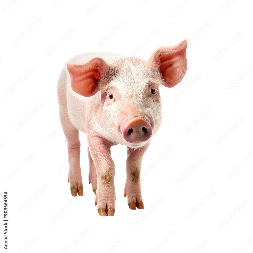 A Pig Isolated On A White Background A Pig Isolated On A White Background