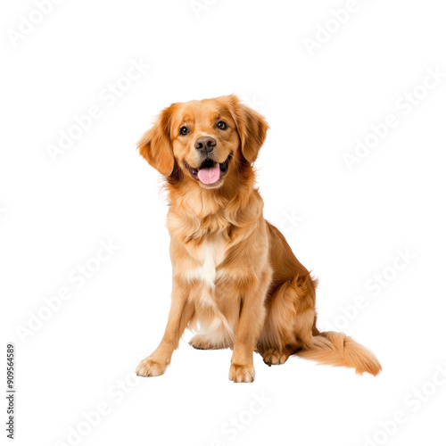 A Playful Dog Sitting And Looking At The Camera