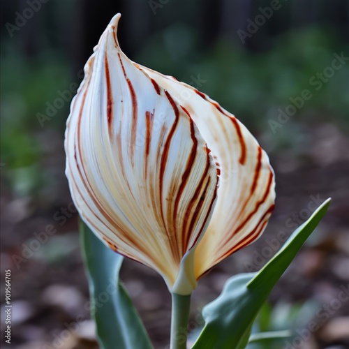 banded tulip shell a slender elongated shell with banded pattern