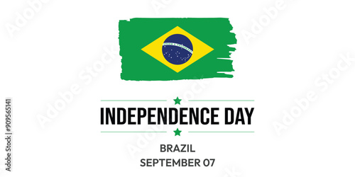 Brazil Independence Day. September 07 is Celebrated as Brazil Independence Day with flag design. Brazil Independence Day wallpaper, background, poster, card, banner. Vector EPS 10.