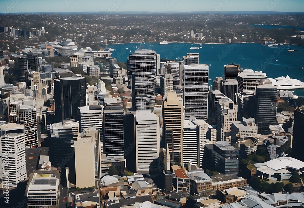 Φωτογραφία Sydney bay AUSTRALIA view New APRIL Tower building Wales South Sky Travel City L