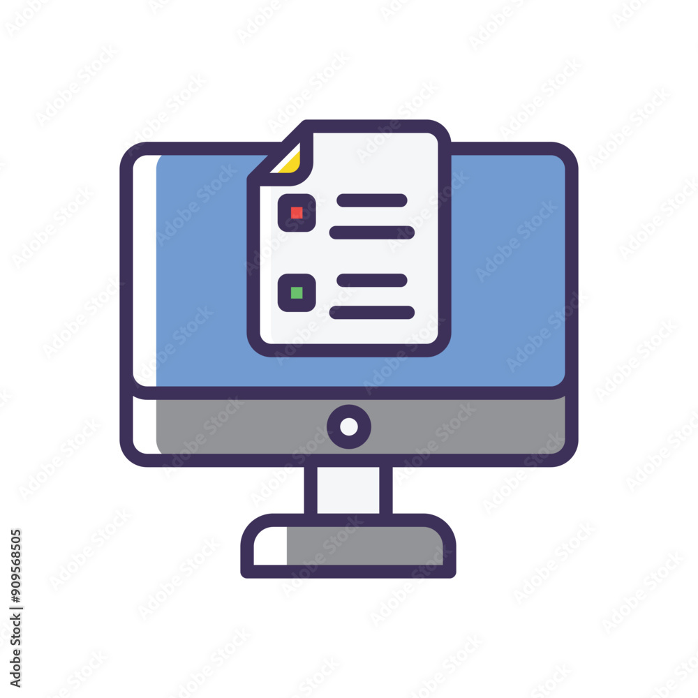 Online exam vector icon Online exam vector icon
