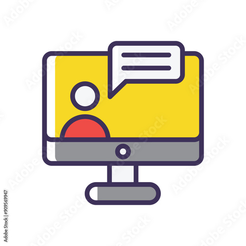 Online tutoring vector icon