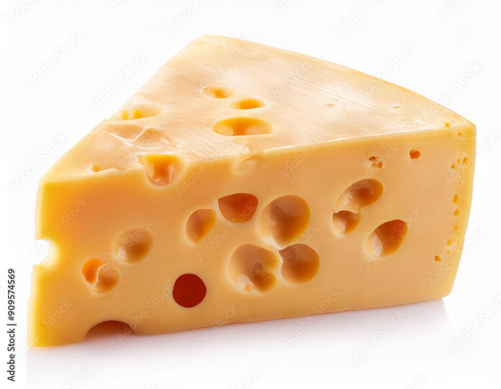 A piece of cheese. Isolated on white. Clipping path. A piece of cheese. Isolated on white. Clipping path.