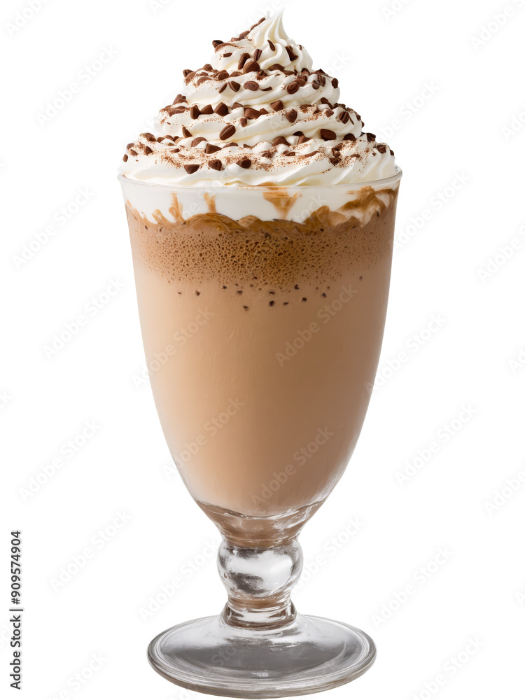Flat White Coffee Frappuccino Tall glass with ice coffee milk and ice cream blended Flat White Coffee Frappuccino Tall glass with ice coffee milk and ice cream blended