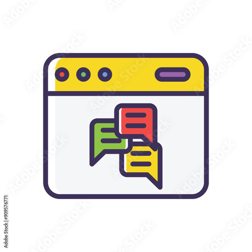 Discussion board vector icon