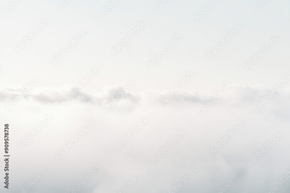 Fototapeta premium White Cloud Horizon Panorama with Copy Space