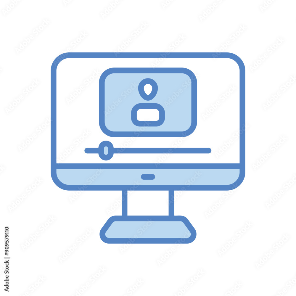Video lecture vector icon Video lecture vector icon