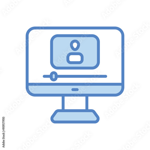 Video lecture vector icon