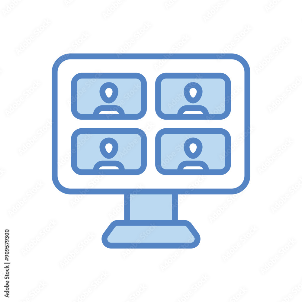 Virtual classroom vector icon Virtual classroom vector icon