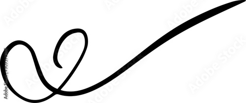 A digital illustration of a heart line, created with a hand-drawn aesthetic, perfect for designs requiring a touch of personal and emotional appeal.