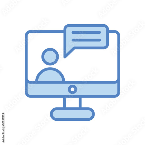 Online tutoring vector icon
