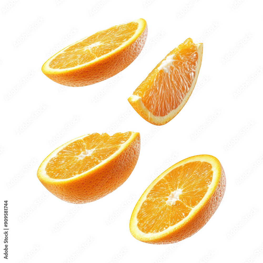 Floating Orange Segments On Transparent Png Background For Citrus Fruit Advertisements . Generative ai Floating Orange Segments On Transparent Png Background For Citrus Fruit Advertisements . Generative ai