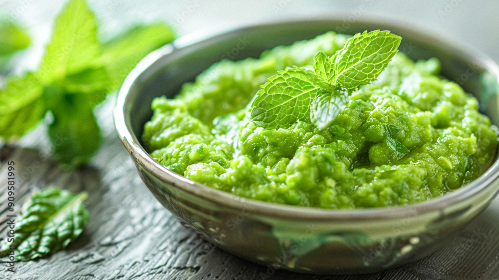 Mushy peas recipe, traditional English side dish for fish and chips, homemade cooking idea Mushy peas recipe, traditional English side dish for fish and chips, homemade cooking idea