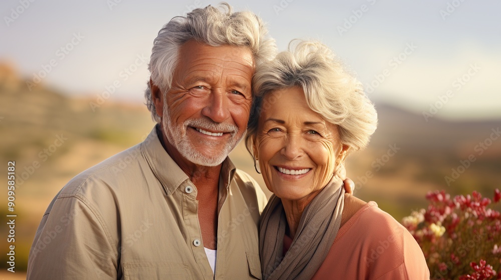 Portrait of a Loving Couple in the Outdoors Portrait of a Loving Couple in the Outdoors