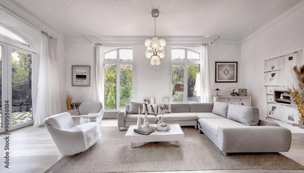 Living family room, windows, sofa, couch, comfy, home, house, neutral decor, contemporary design Living family room, windows, sofa, couch, comfy, home, house, neutral decor, contemporary design