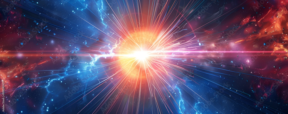 Explosive Energy Burst in Abstract Design Explosive Energy Burst in Abstract Design