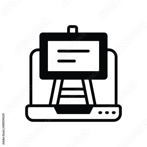 Digital whiteboard vector icon