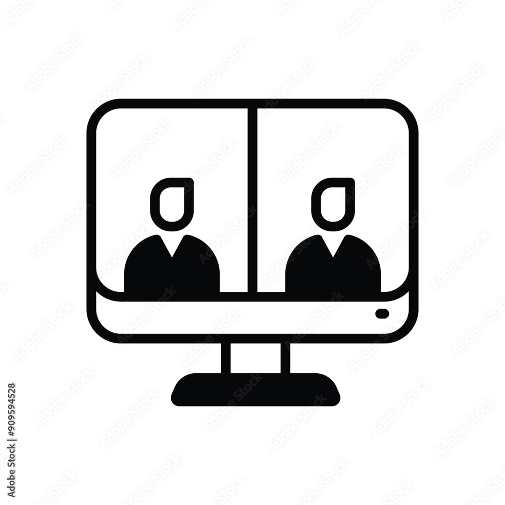 Video conferencing vector icon Video conferencing vector icon